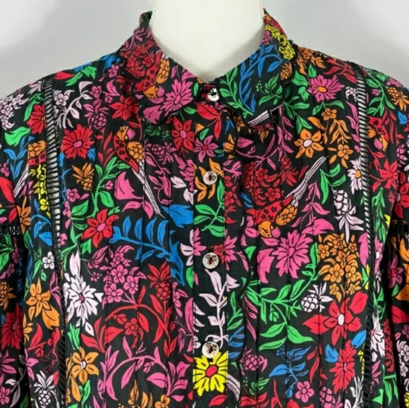 NEW Farm Rio floral button down shirt - Picture 2 of 7